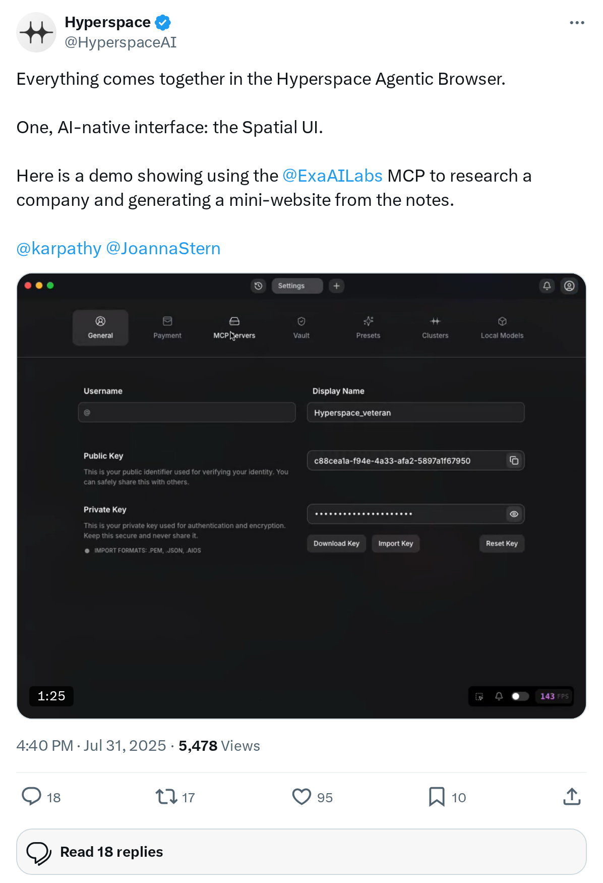 Everything comes together in the Hyperspace Agentic Browser.
One, AI-native interface: the Spatial UI.
Here is a demo showing using the